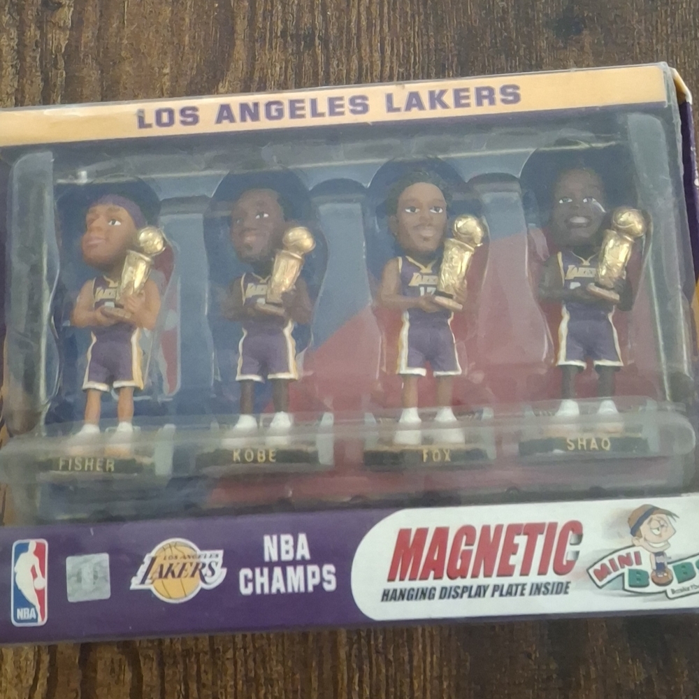 Forever Collectibles Los Angeles Lakers Mini Bobblehead Set - Purple & Gold